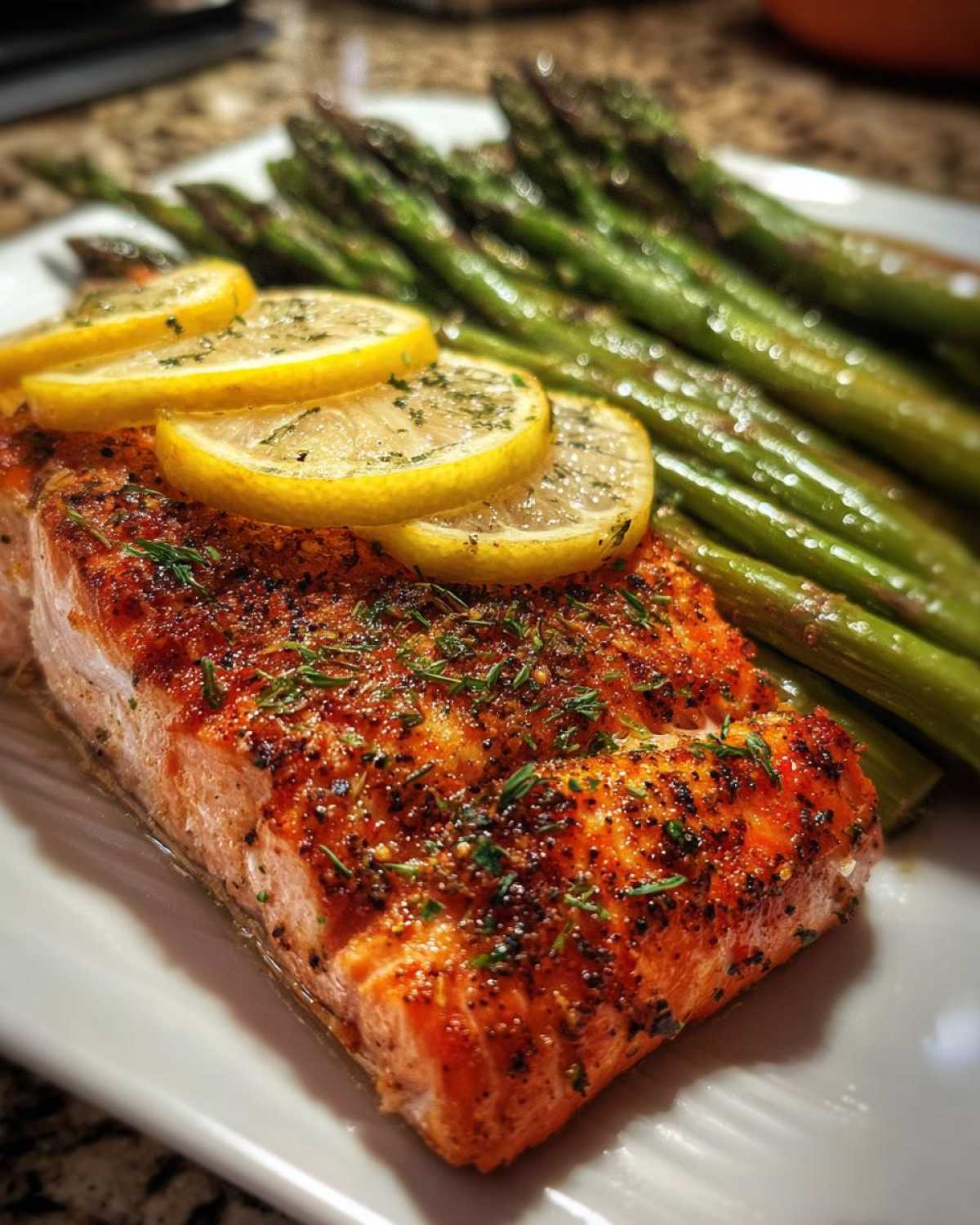 Baked Salmon with Asparagus - detail 1