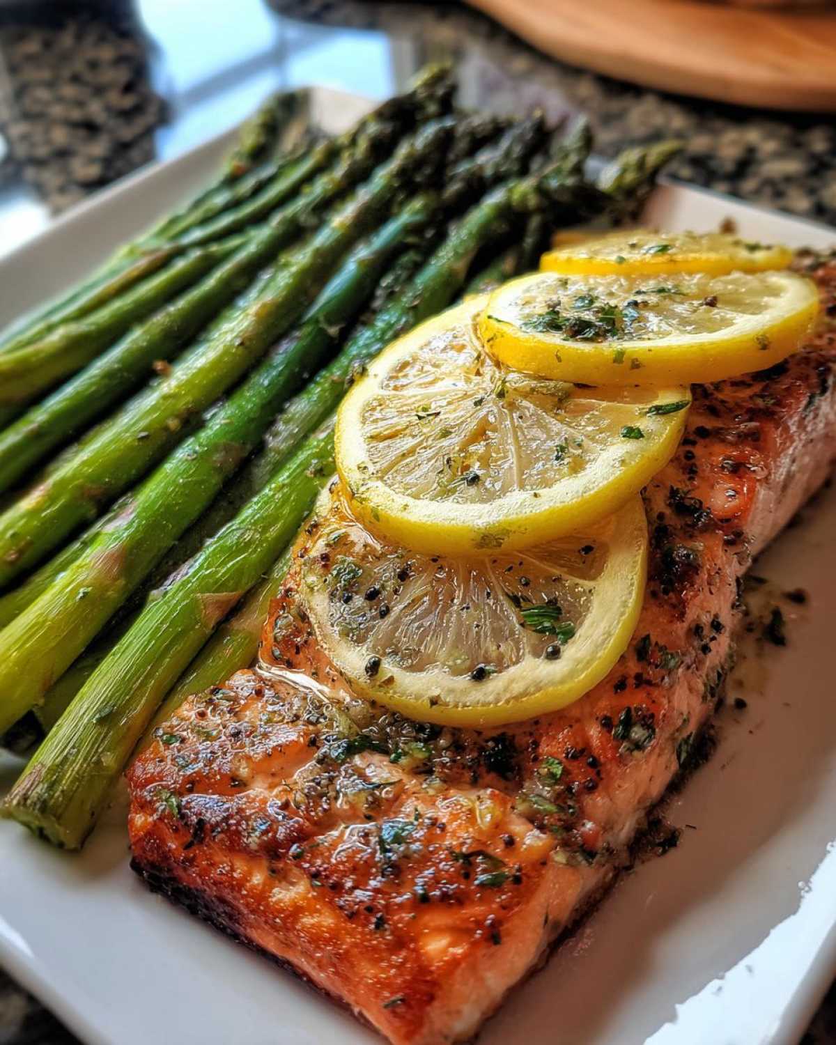 Baked Salmon with Asparagus - detail 2