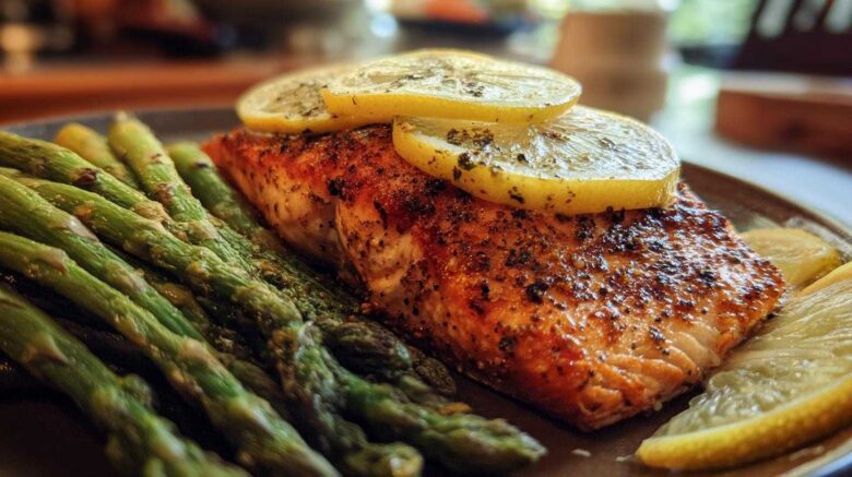Baked Salmon with Asparagus