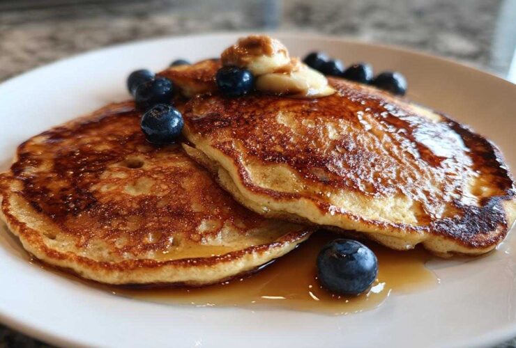 Banana Almond Butter Pancakes