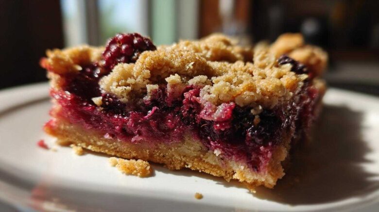 Black Raspberry Crumble Bars