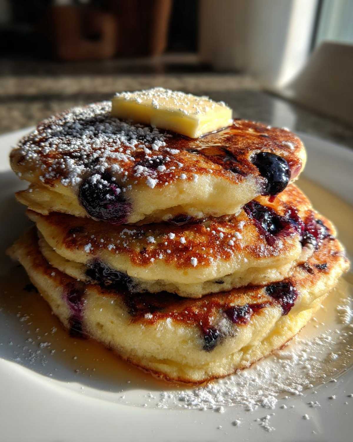 Blueberry Lemon Ricotta Pancakes - detail 2