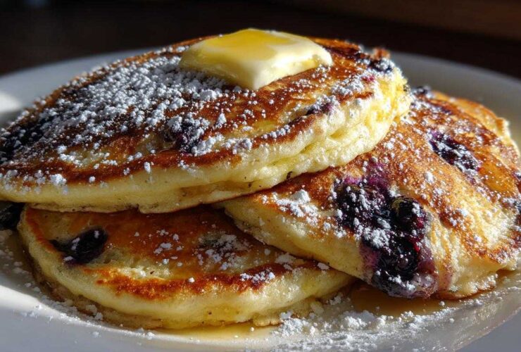Blueberry Lemon Ricotta Pancakes
