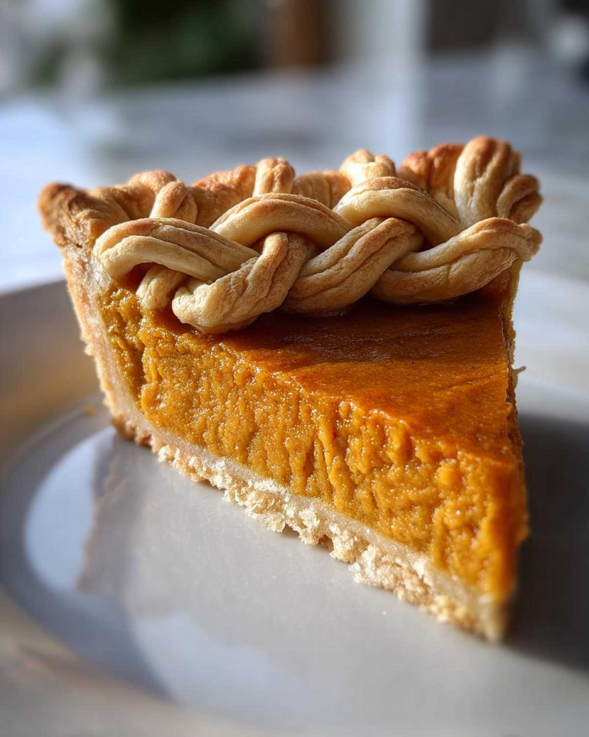 Braided Edge Pumpkin Pie Crust - detail 2