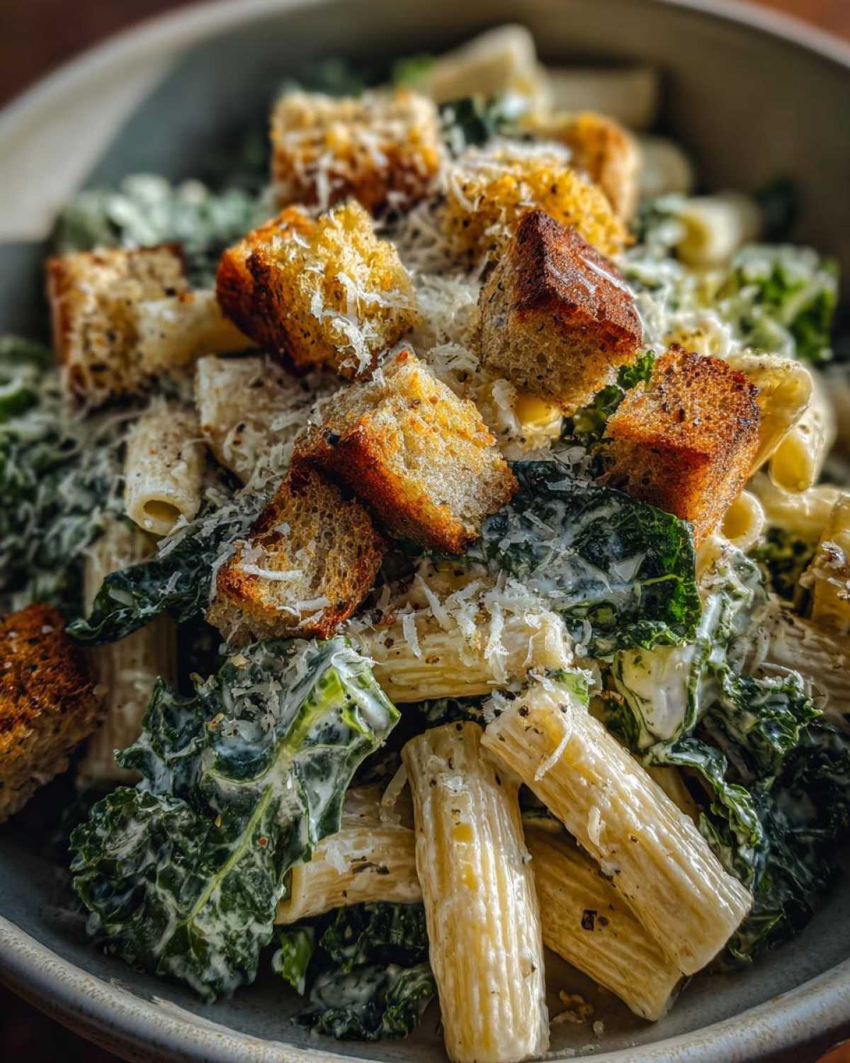 Caesar Pasta Salad with Kale - detail 3