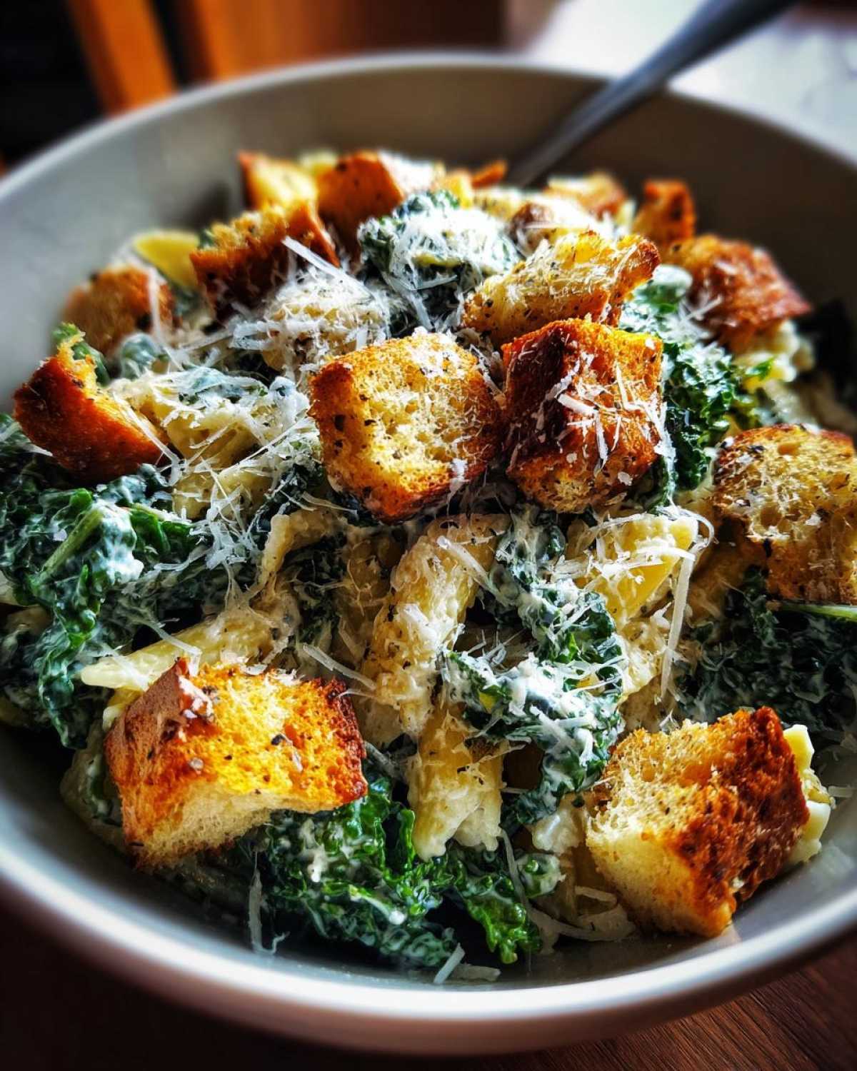 Caesar Pasta Salad with Kale - detail 4