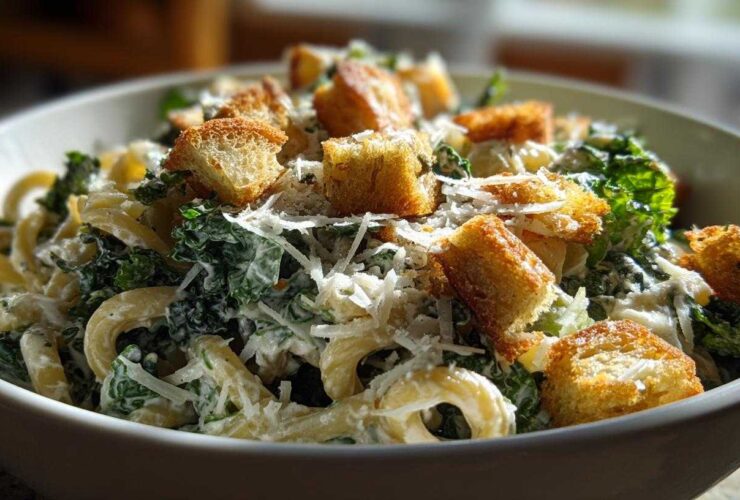 Caesar Pasta Salad with Kale