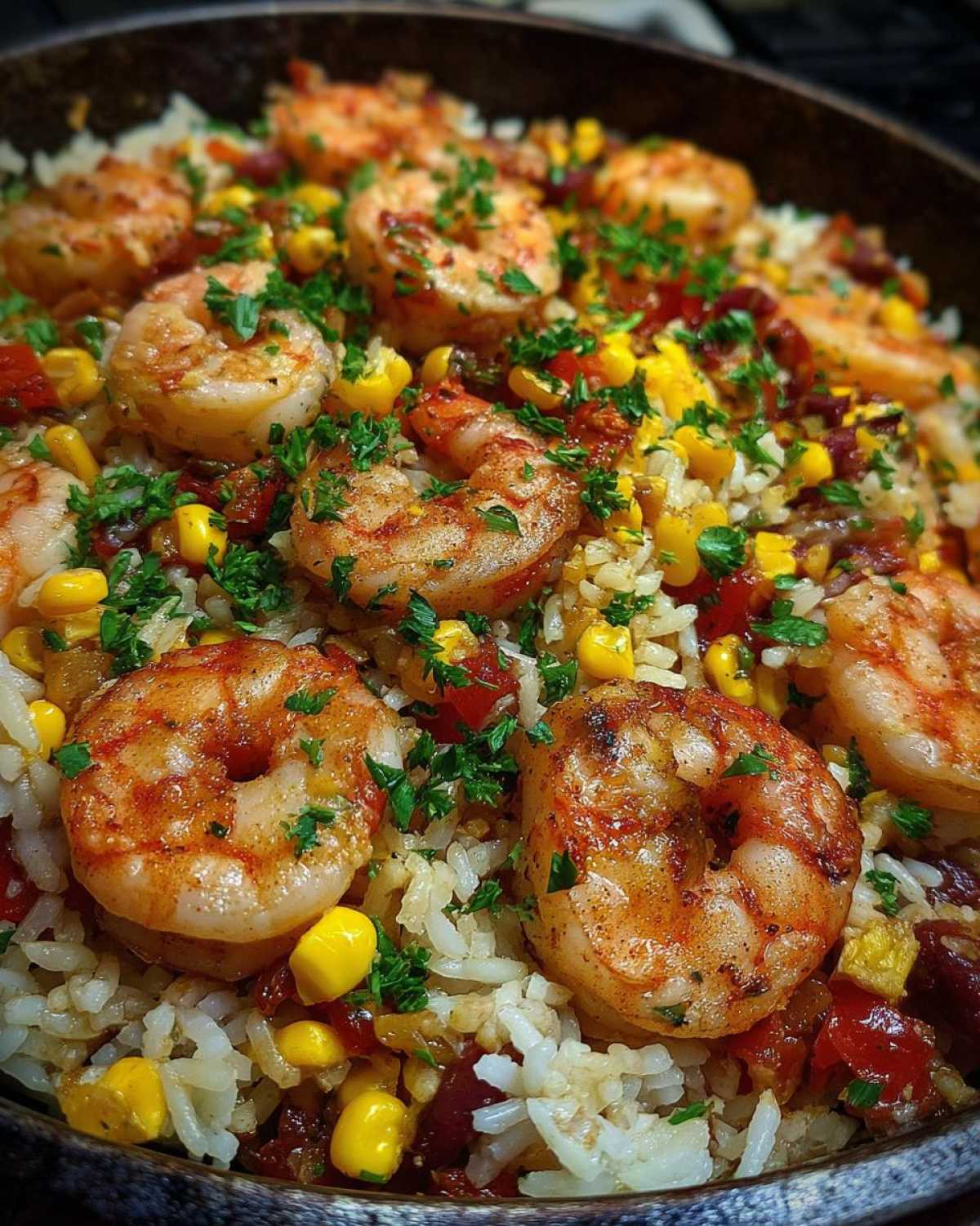 Cajun Shrimp and Rice Skillet - detail 2