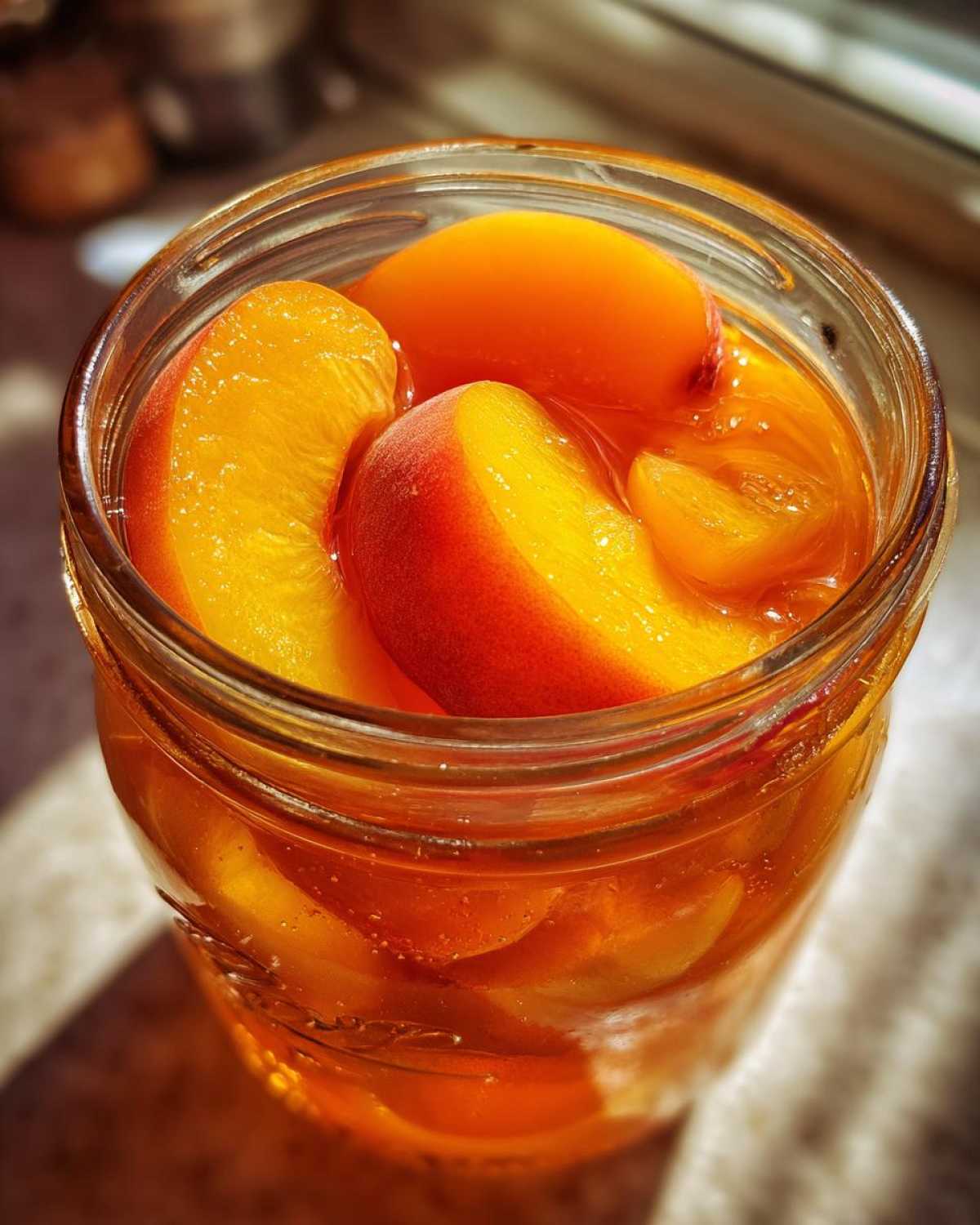 Canning Fresh Peaches in Light Syrup - detail 2