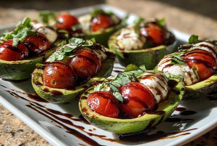 Caprese Stuffed Avocado Boats