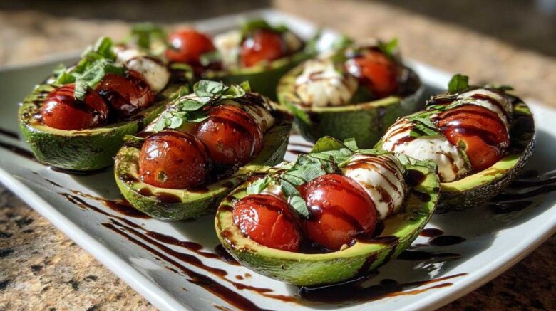Caprese Stuffed Avocado Boats