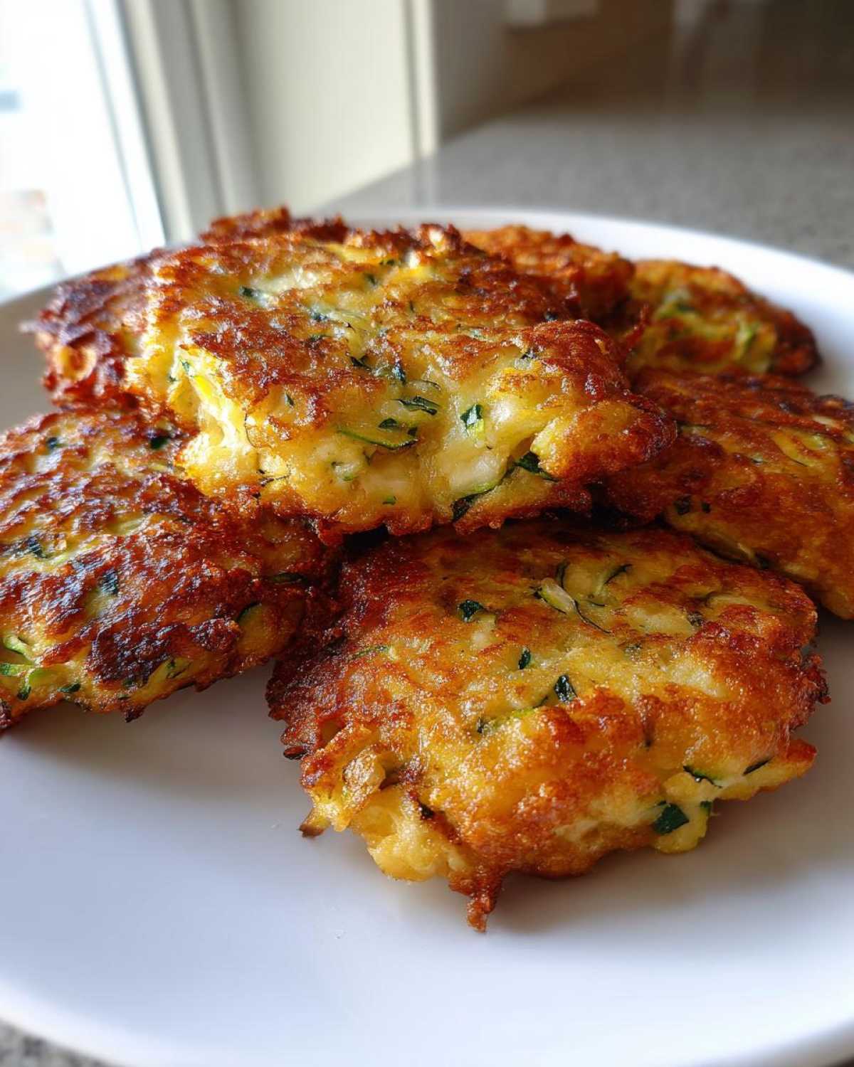 Cheesy Zucchini Fritters - detail 2