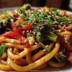 Chili Garlic Udon Stir Fry