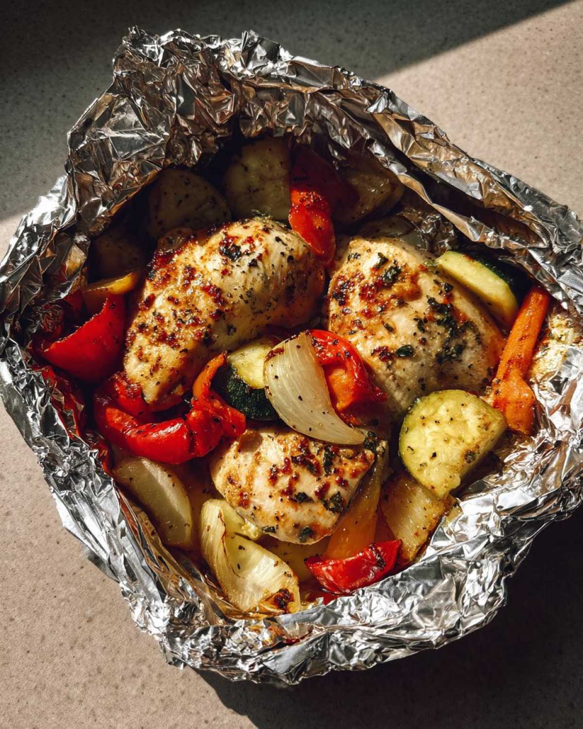 Foil Pack Chicken and Veggie Dinner - detail 2