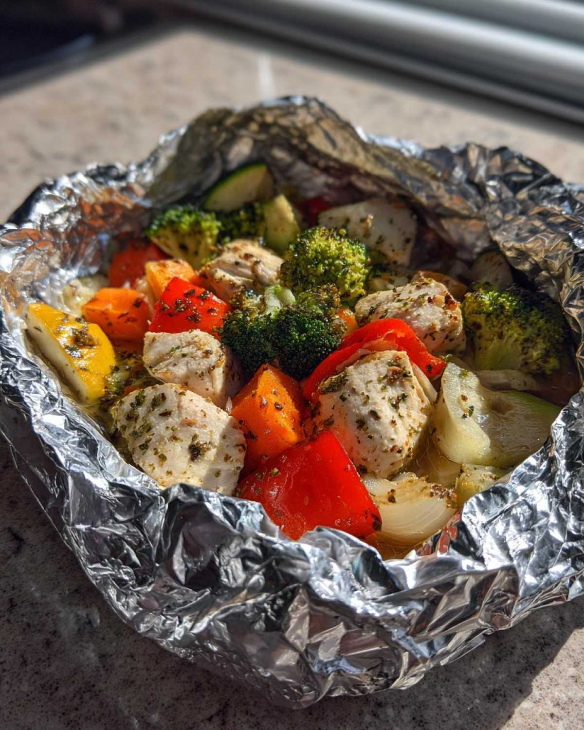 Foil Pack Chicken and Veggie Dinner - detail 3