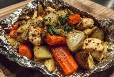 Foil Pack Chicken and Veggie Dinner