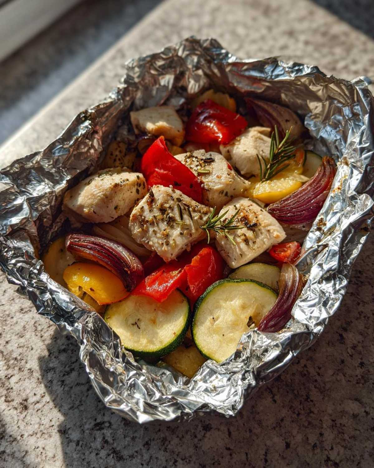 Foil Pack Chicken and Veggie Dinner - detail 4