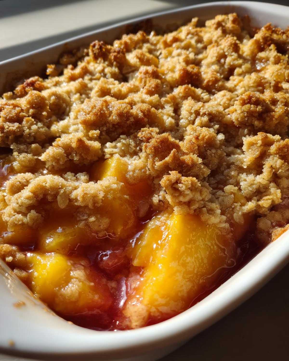 Fresh Peach Crisp - detail 2