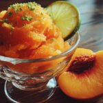 Frozen Peach Margarita Sorbet