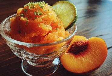 Frozen Peach Margarita Sorbet