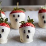 Ghostly White Chocolate Strawberries