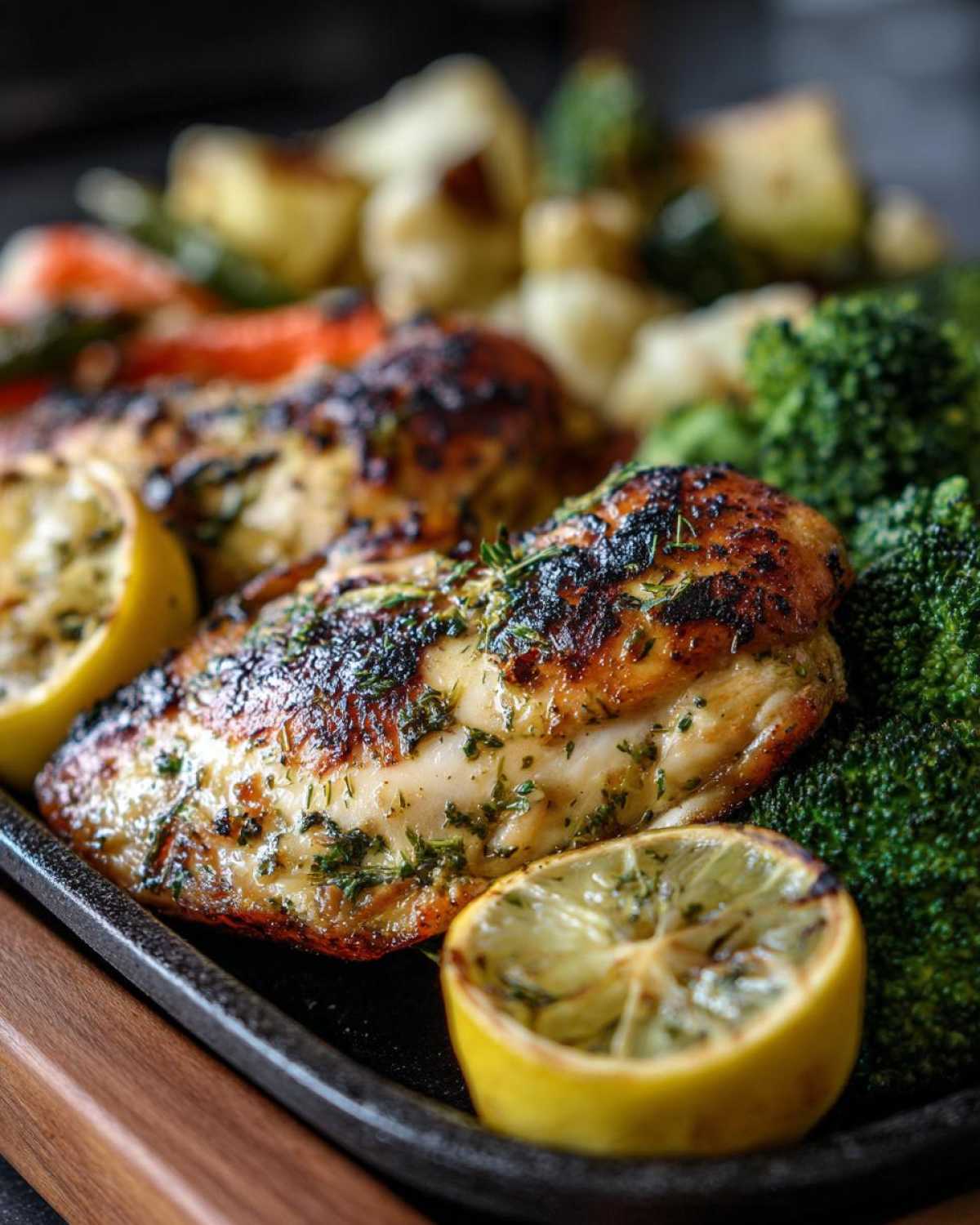Grilled Lemon Herb Chicken with Steamed Veggies - detail 1