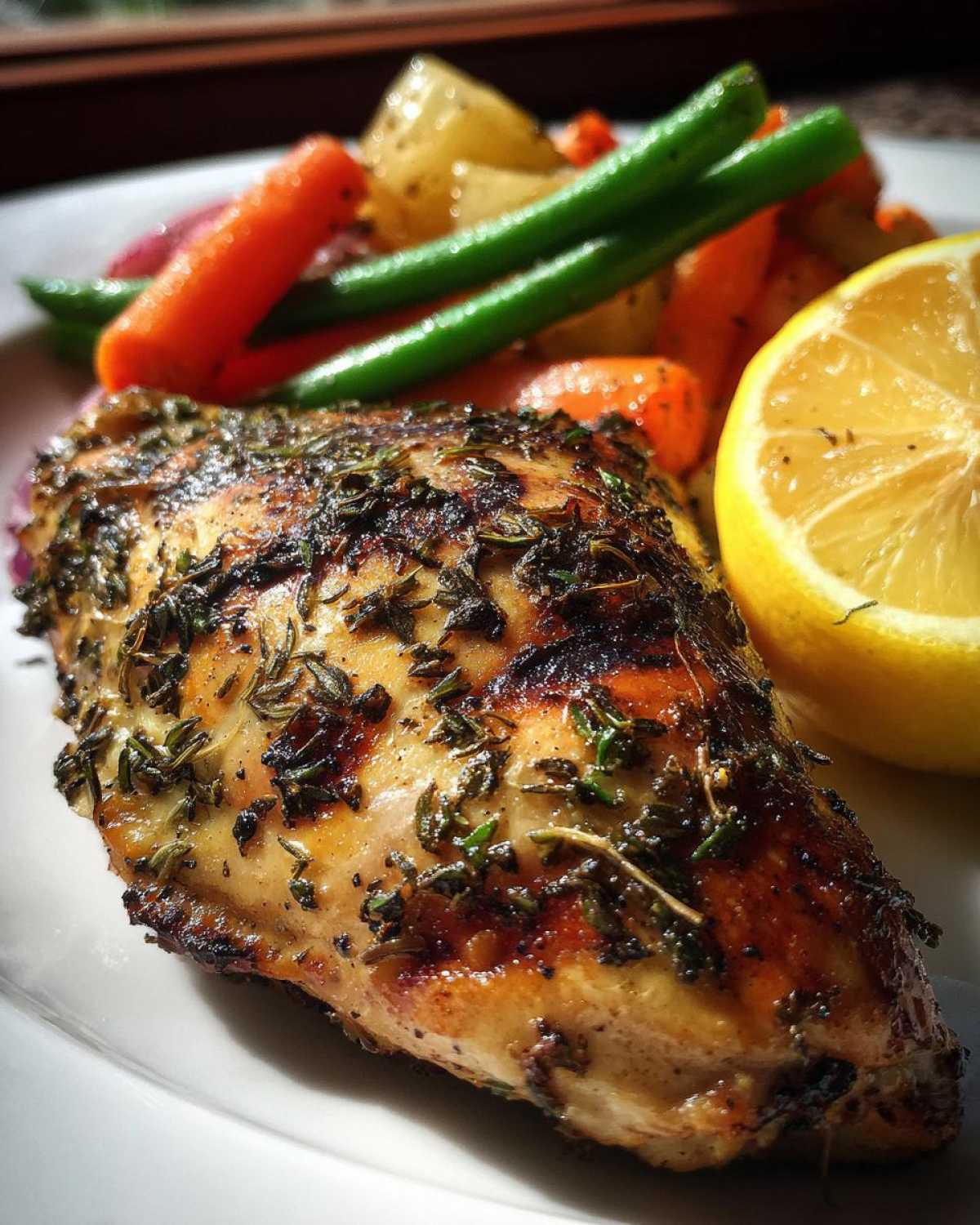 Grilled Lemon Herb Chicken with Steamed Veggies - detail 3