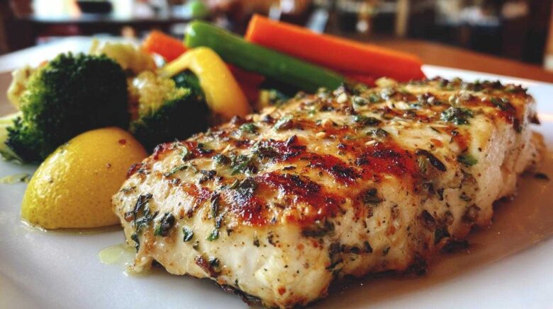 Grilled Lemon Herb Chicken with Steamed Veggies