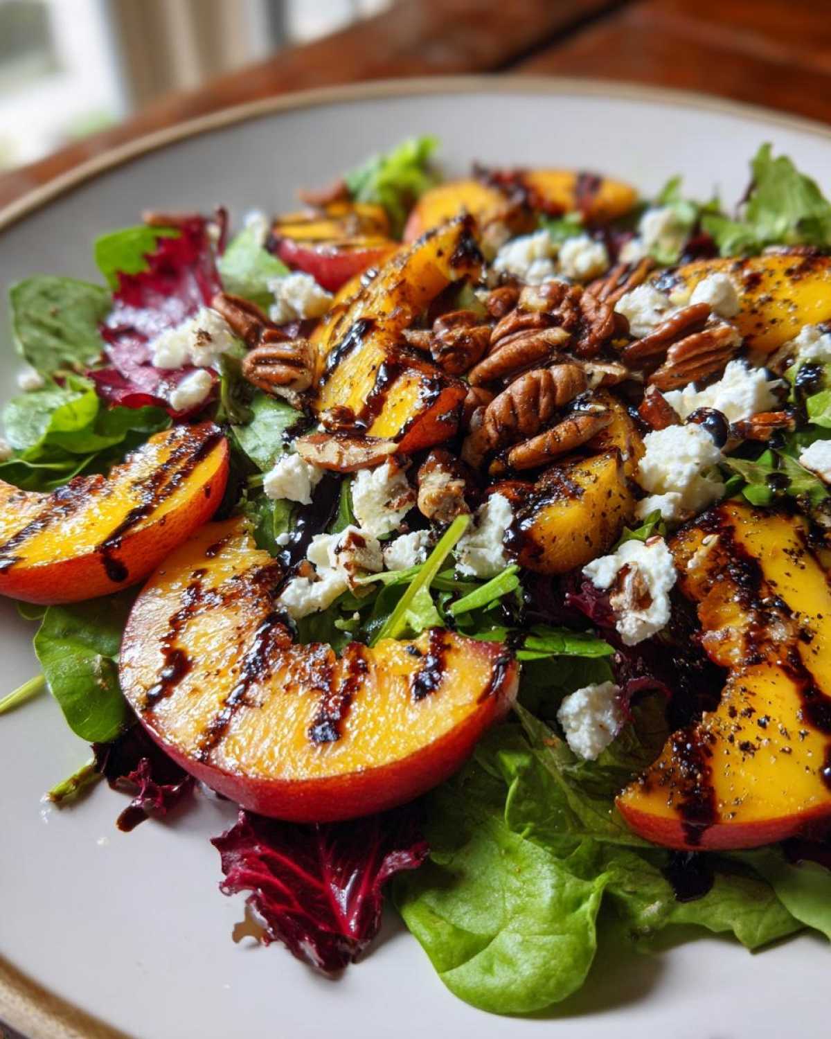 Grilled Peach Salad with Feta - detail 1