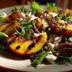 Grilled Peach Salad with Feta