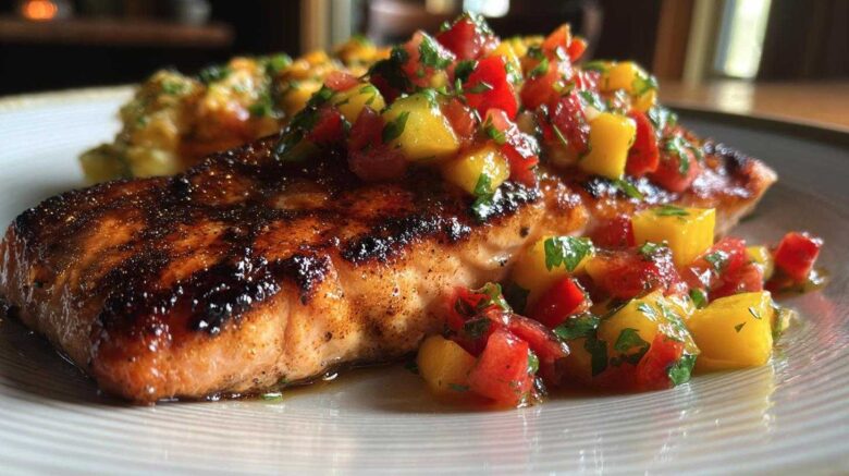 Grilled Salmon with Mango Salsa