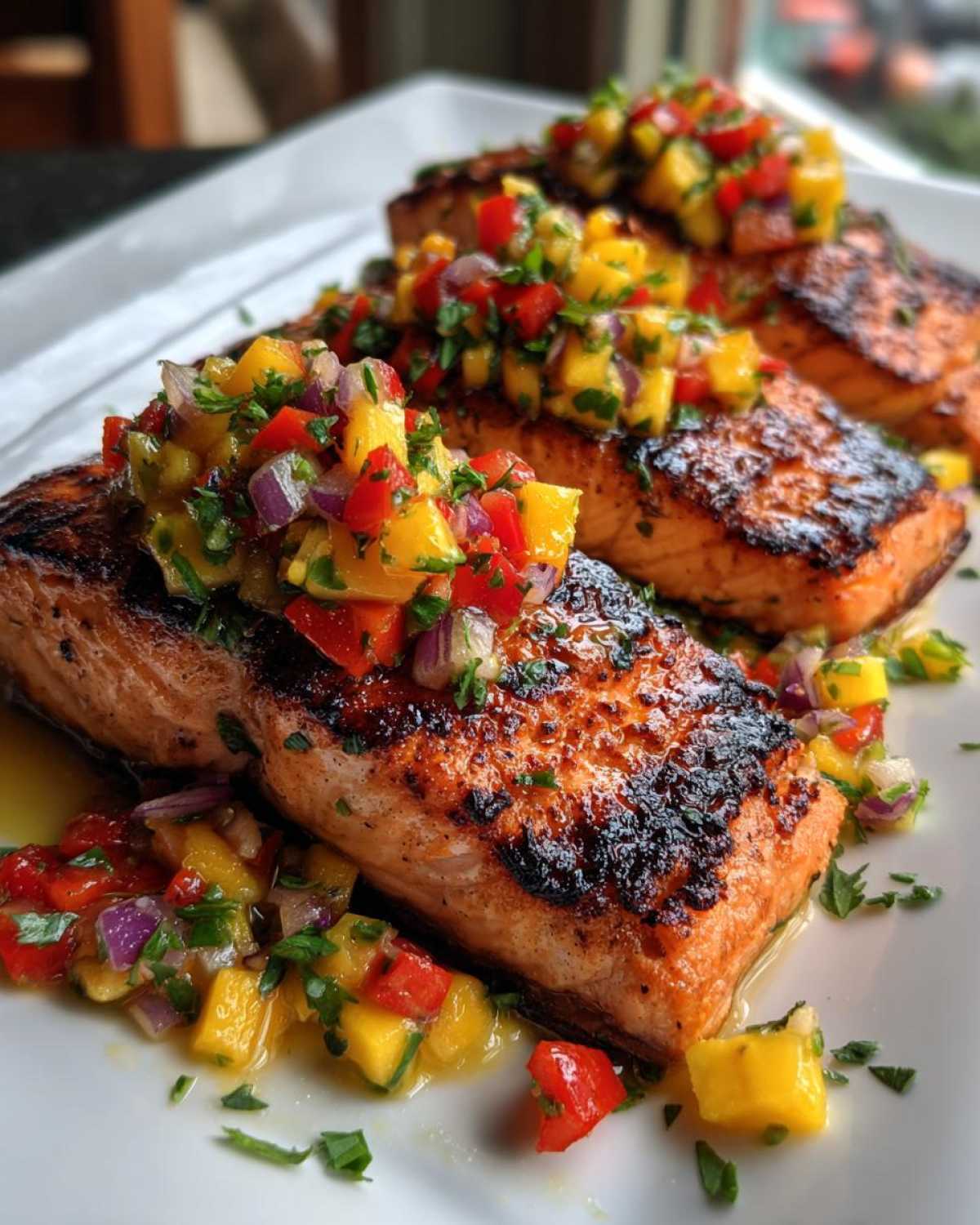 Grilled Salmon with Mango Salsa - detail 4