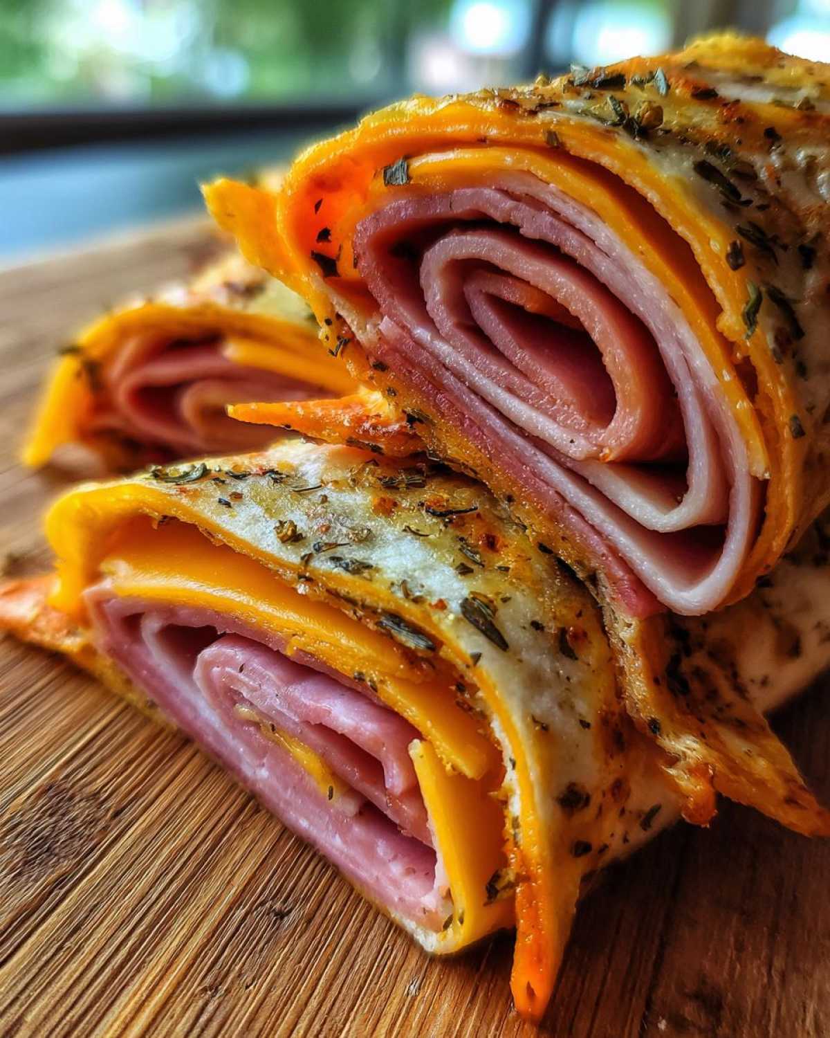 Ham and Cheddar Roll-Ups - detail 1