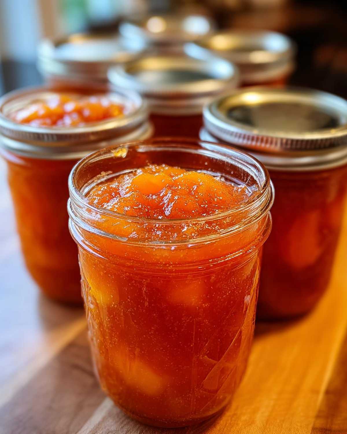 Homemade Peach Jam Preserves - detail 1