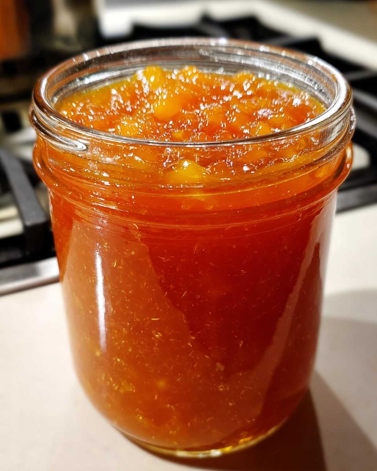 Homemade Peach Jam Preserves - detail 3