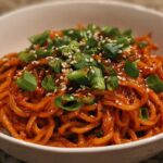 Hot and Spicy Korean Gochujang Noodles