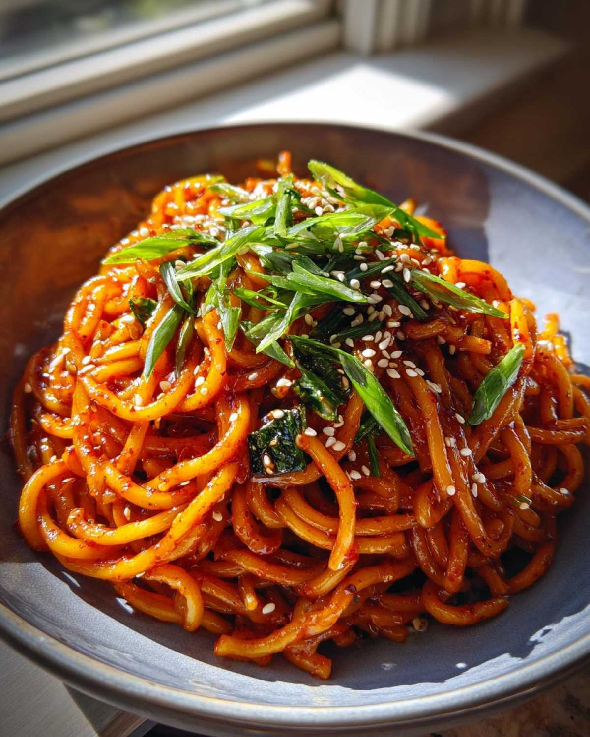 Hot and Spicy Korean Gochujang Noodles - detail 2