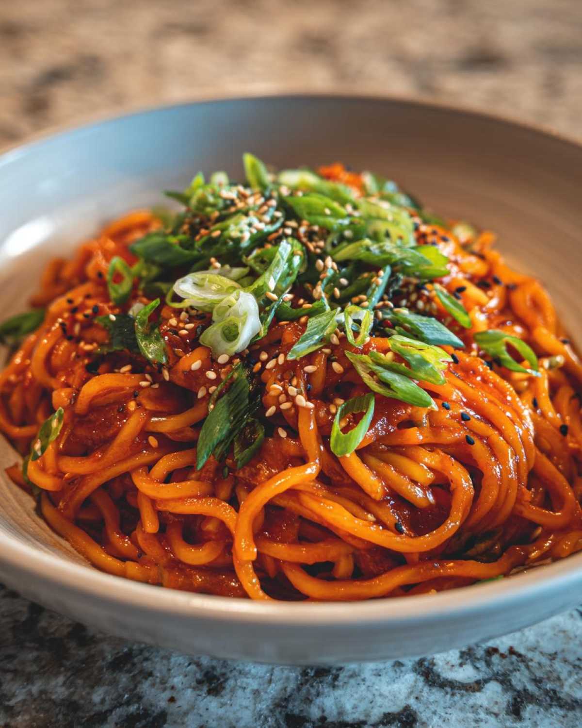 Hot and Spicy Korean Gochujang Noodles - detail 4