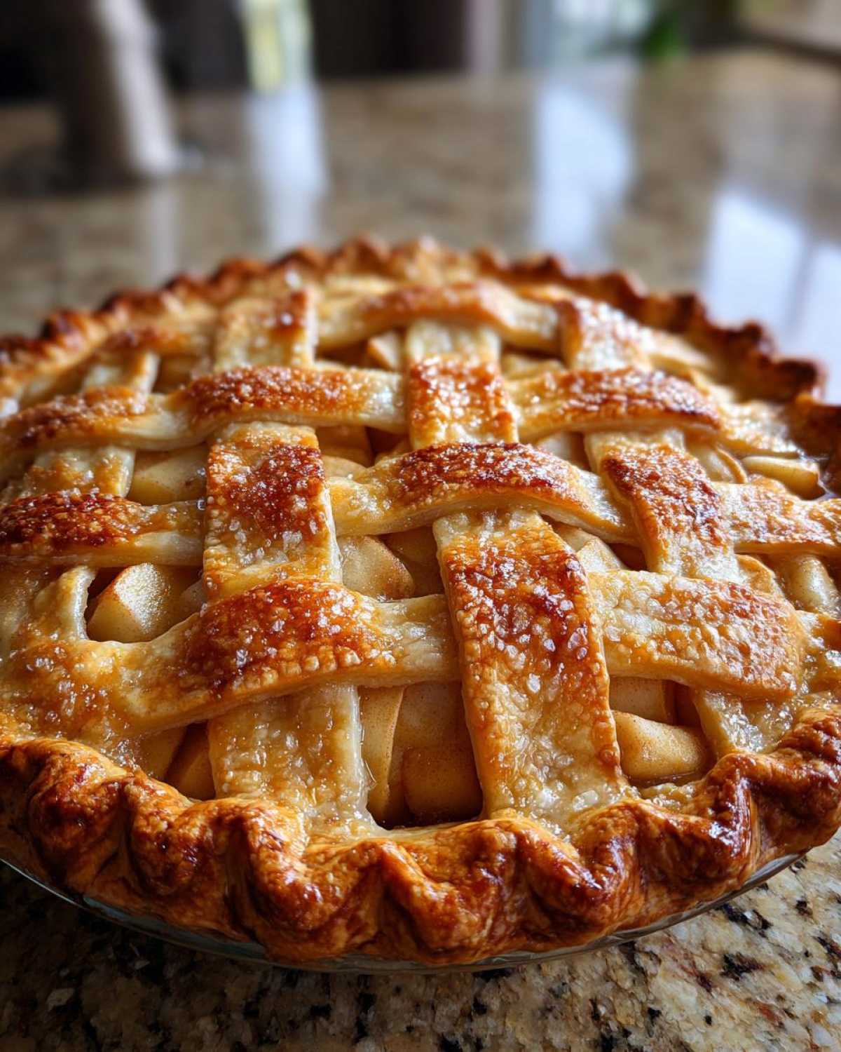 Lattice Pie Crust with Apple Filling - detail 2