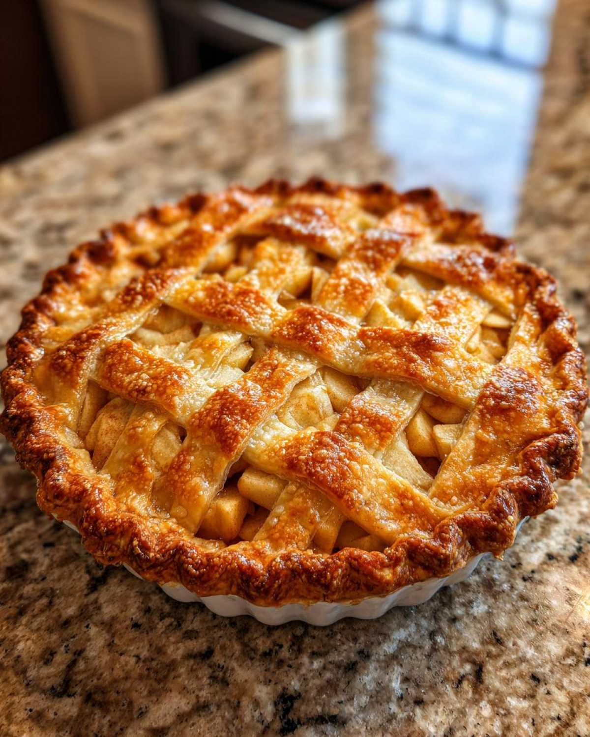Lattice Pie Crust with Apple Filling - detail 3