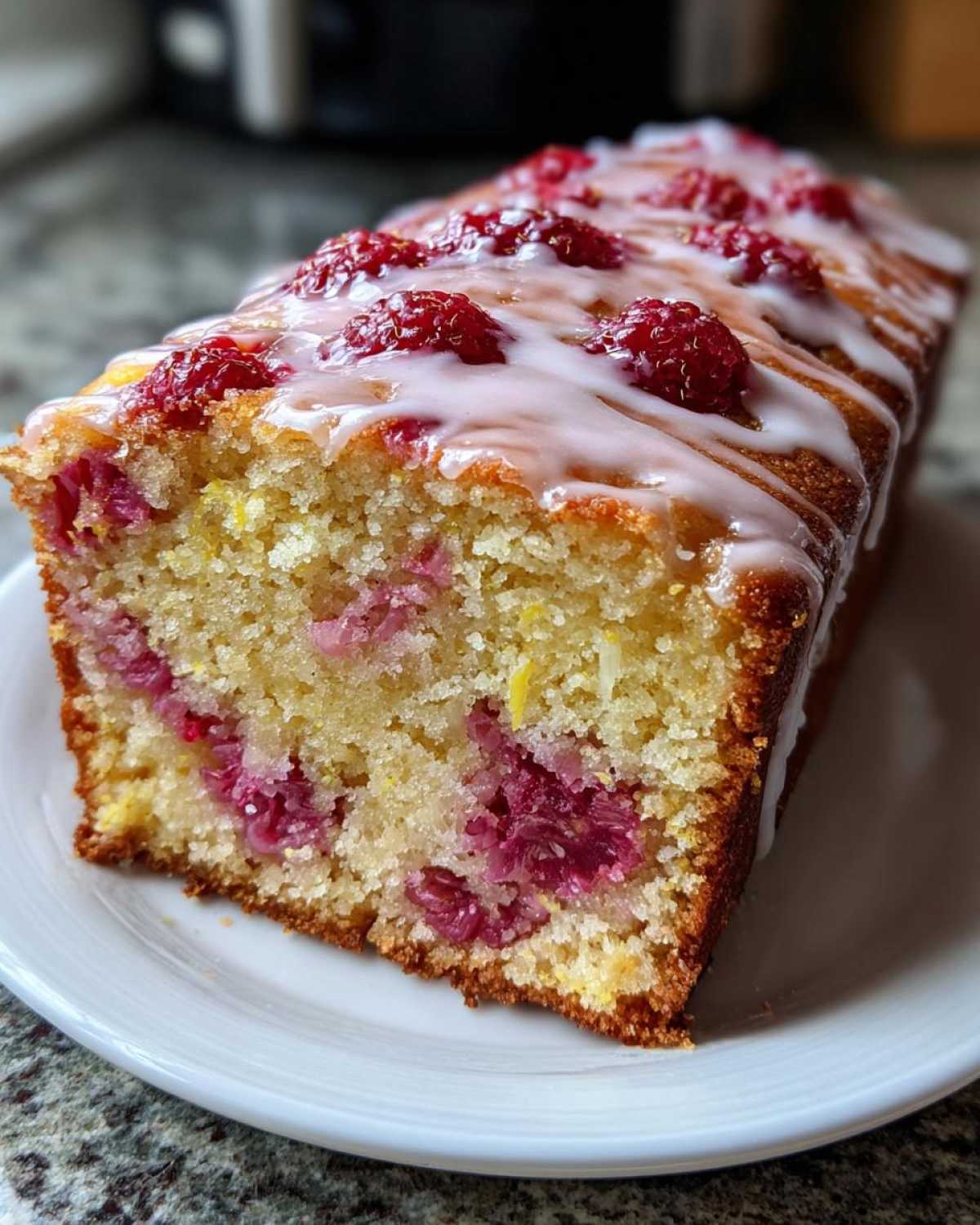 Lemon Raspberry Loaf - detail 1