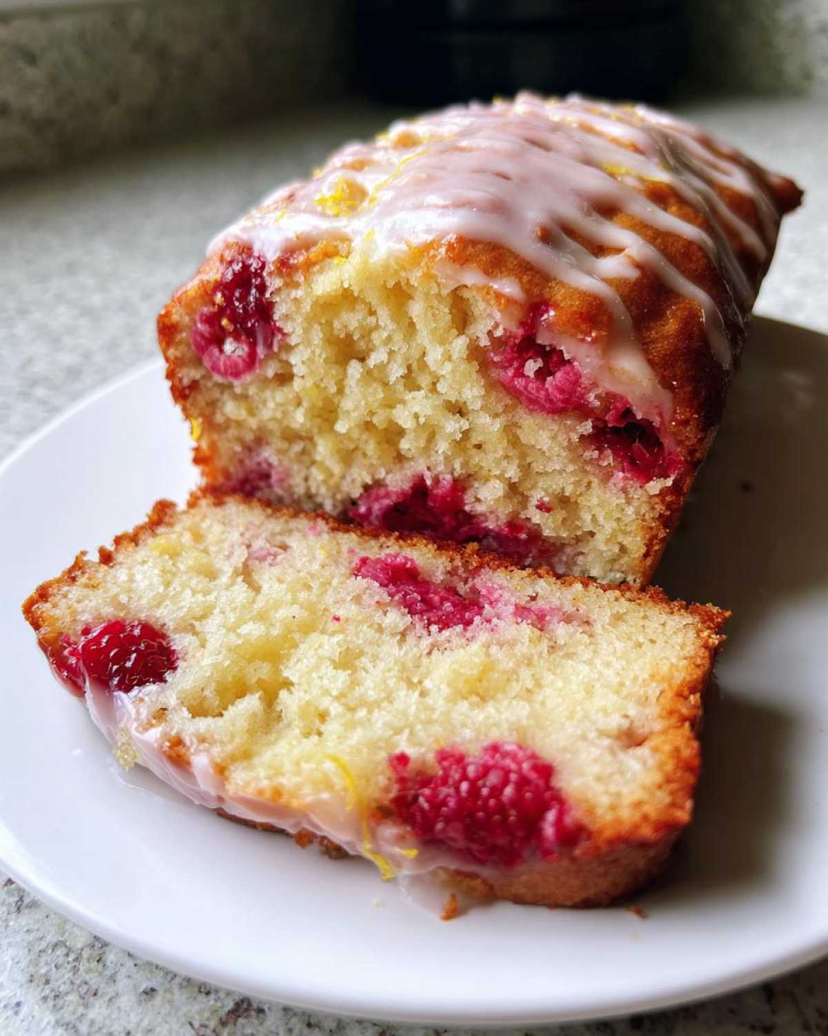 Lemon Raspberry Loaf - detail 3