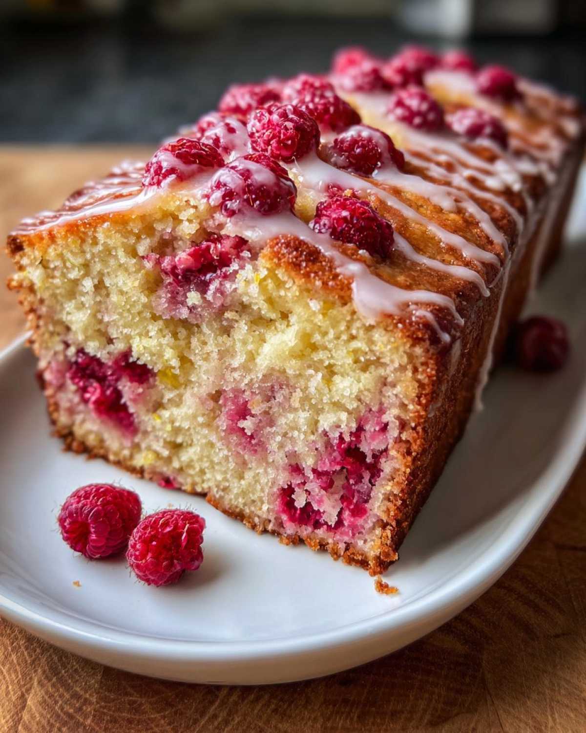 Lemon Raspberry Loaf - detail 4