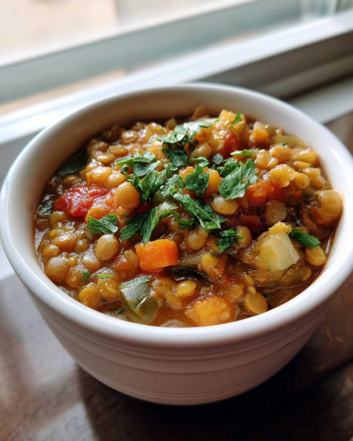Lentil and Veggie Soup - detail 2