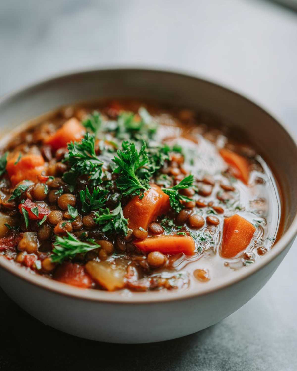 Lentil and Veggie Soup - detail 3