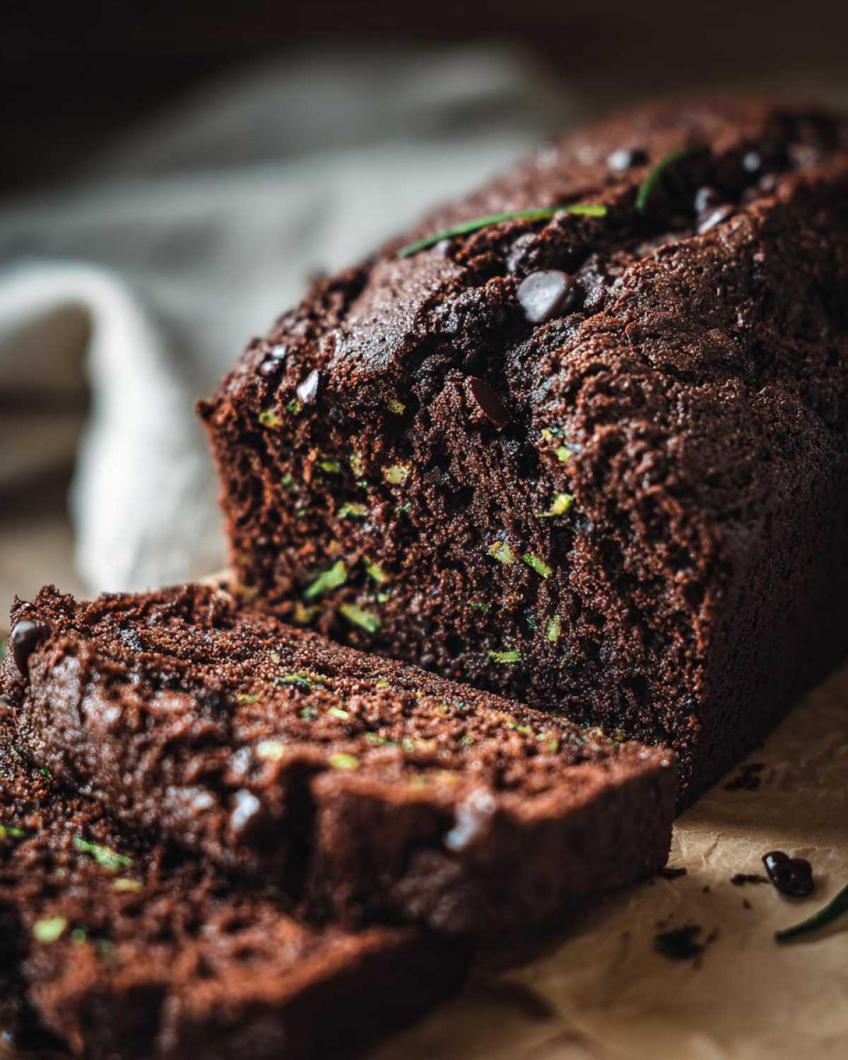 Moist Chocolate Zucchini Bread - detail 2