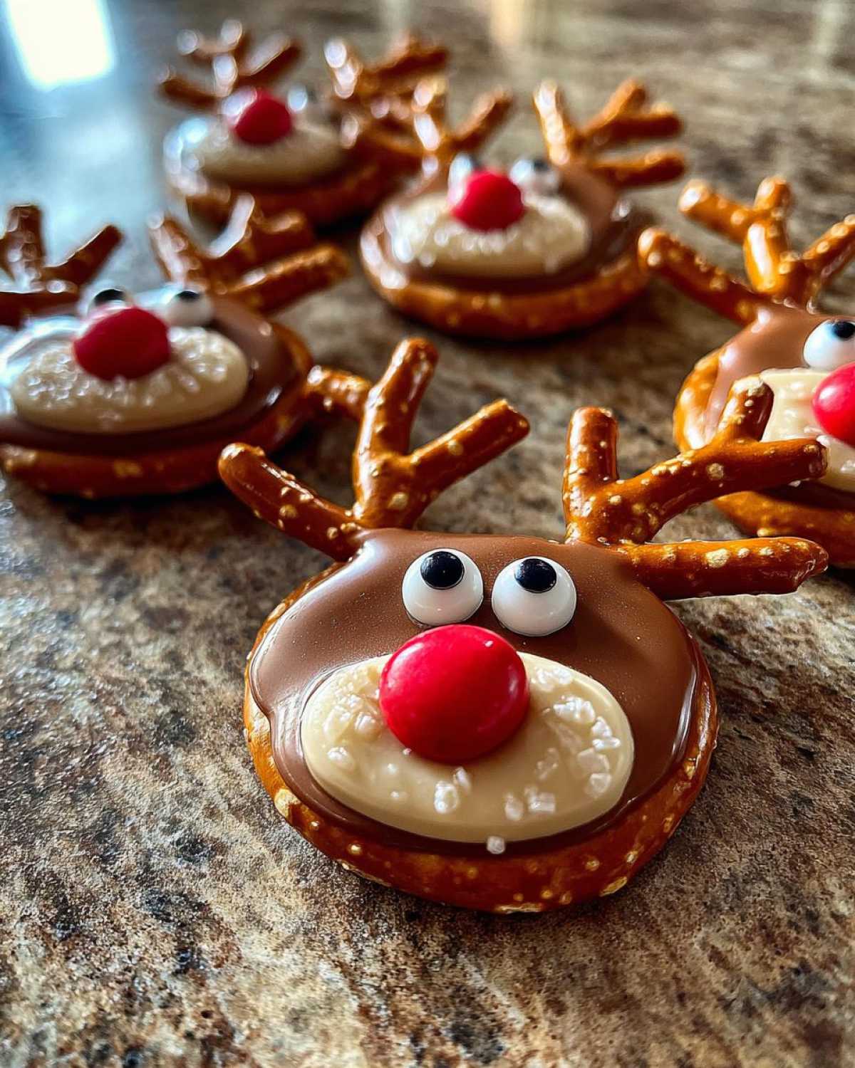 No-Bake Reindeer Pretzels - detail 1