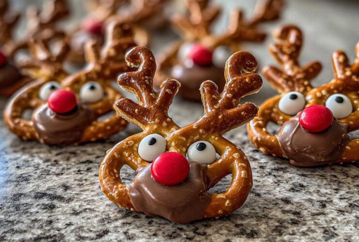 No-Bake Reindeer Pretzels