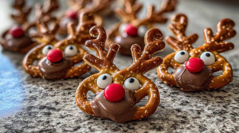 No-Bake Reindeer Pretzels