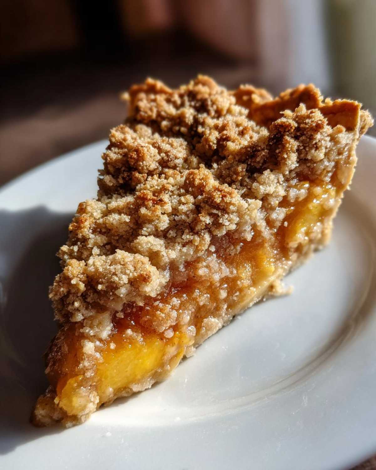 Peach Pie with Crumb Topping - detail 1